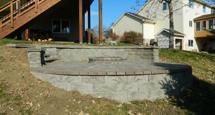 22+ Wonderful Concrete Patio On Sloped Yard | Inspiratif Design